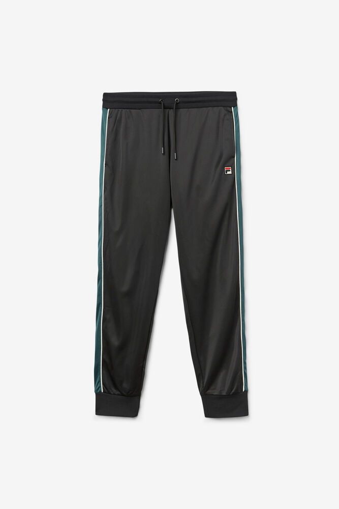 Fila Elijah Track Black Pants Mens - NZ 76854-DSTJ